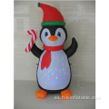 Pingüino inflable de felices fiestas para decoración navideña